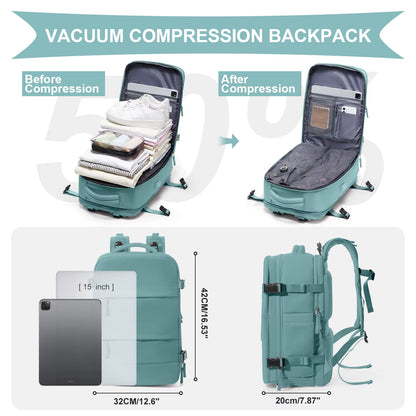Integrated Vacuum Compression Backpack Ryanair 40X30X20 Travel Backpack Cabin Fly Bag Incase Backpack, Men Backpack Laptop Bag